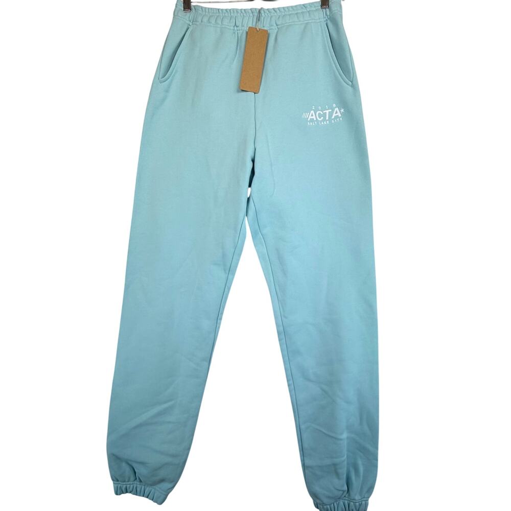 NWT ACTA Everyday Sweatpants Womens Size S Blue Joggers Cozy $70
